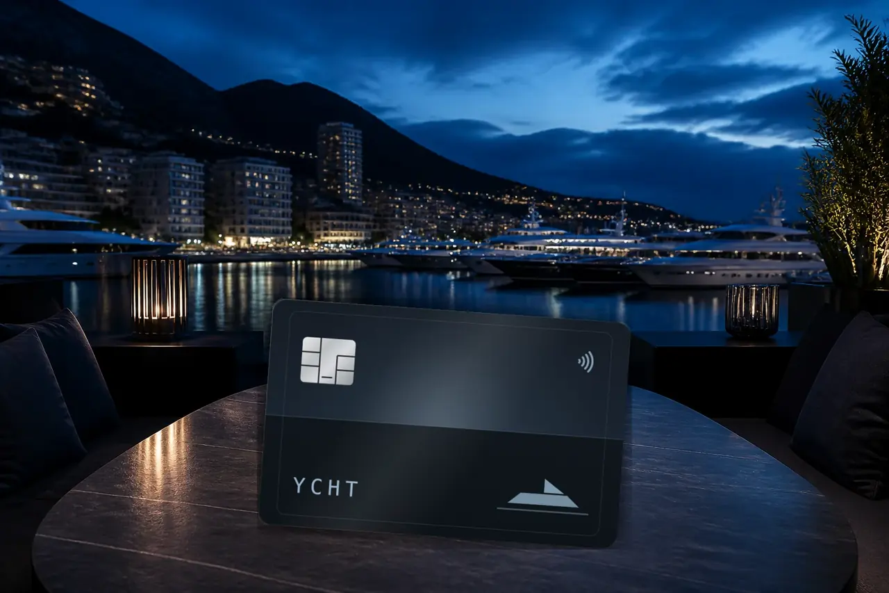 The YCHT card at the club at night