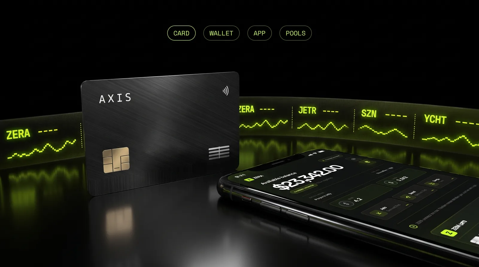 The card, the wallet, the app and the pools.